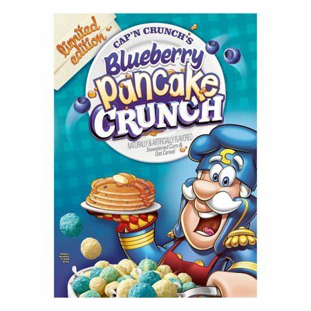 „Cap'n Crunch“ pusryčių kruopos, mėlynių blynų traškučiai, 15,4 uncijos dėžutė