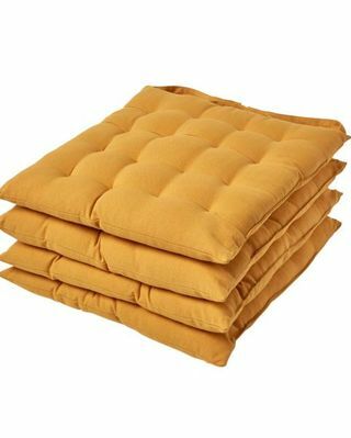 Garstyčių geltonos spalvos paprastas sėdynių užvalkalas su sagomis 100% medvilnė