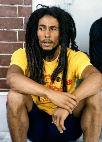 Bob Marley priešais savo namą, Kingstonas Jamaika 1979 m