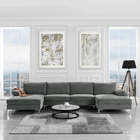 Moderni Velvet sekcijinė sofa