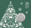 „The Royal Mint“ pristato sidabrinę 5 svarų sterlingų kalėdinę eglutę 2017 m