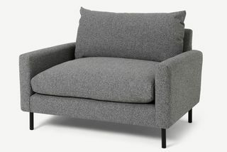 Russo Loveseat, pilkas perdirbtas pynimas