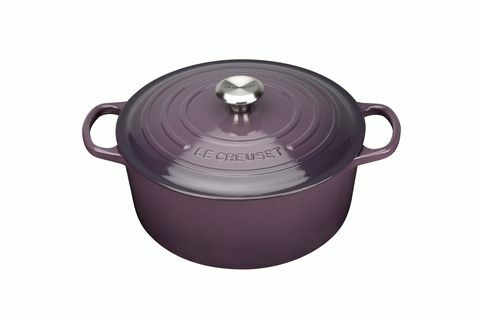 „Le Creuset“ purpuriniai virtuvės reikmenys