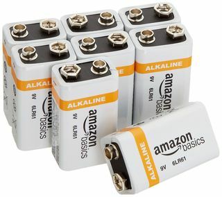 „AmazonBasics“ 9 voltų šarminės baterijos 