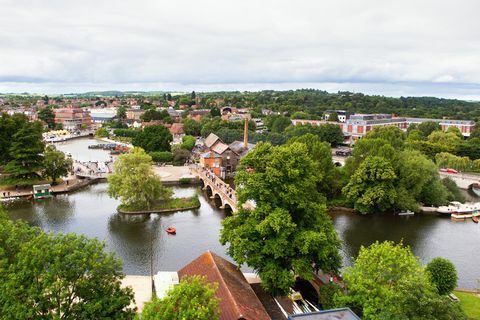 Vaizdas iš viršaus į Stratford-Upon-Avon