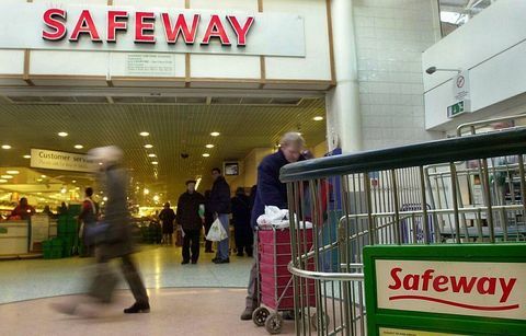 Bendras „Safeway“ prekybos centro vaizdas Londono centre