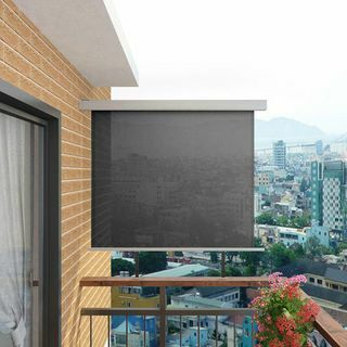 Balkono šoninė tentinė daugiafunkcinė 150x200 cm pilka