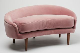 Luna Dusty Pink Velvet Loveseat sofa