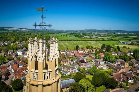 Hadlow bokštas, Hadlow pilis, Tonbridge, Kentas