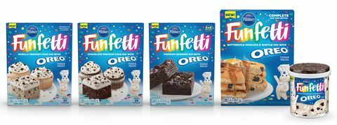 Pillsbury kepa funfetti ir oreo sausainių liniją