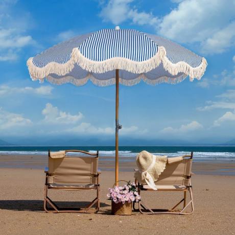 Boho paplūdimio skėtis