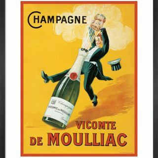 Vicomte de Moulliac vintage plakatas