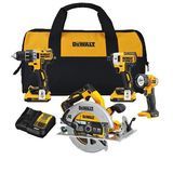 DEWALT 20V MAX XR „Brushless Combo“ rinkinys su nupjovimo / šlifavimo įrankiu (DCK483D2 ir DCG413B)