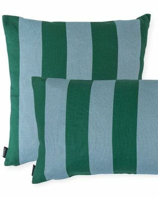 Cabana Stripe Cushion ForestBlue