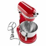 Raudonos spalvos „KitchenAid Professional“ sunkiųjų stovų maišytuvas