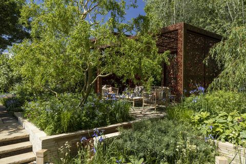 Morris ir bendradarbiai sukūrė ruth Willmott, remia Morris Co Show Garden Rhs Chelsea gėlių paroda 2022 m.