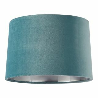 House Beautiful Samet Velvet Drum Shade Duck Egg