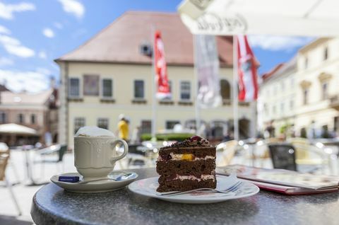 Pėsčiųjų zona Moedlingo miesto centre - Austrija