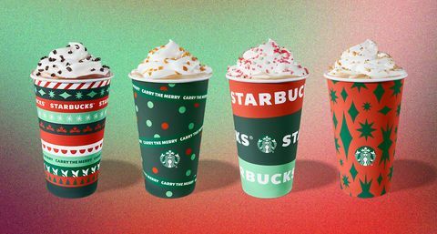 „starbucks 2020“ šventiniai gėrimai ir puodeliai