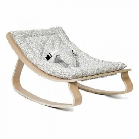 „Levo Oak Baby Bouncer“ - Bunny White