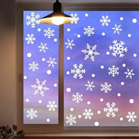 Kalėdiniai snaigių langų lipdukai 