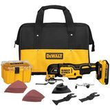 „DEWALT 20V MAX XR“ be šepetėlių svyruojančių įrankių rinkinys su 5 dalių priedų rinkiniu (DCS355D1 ir DWA4216)