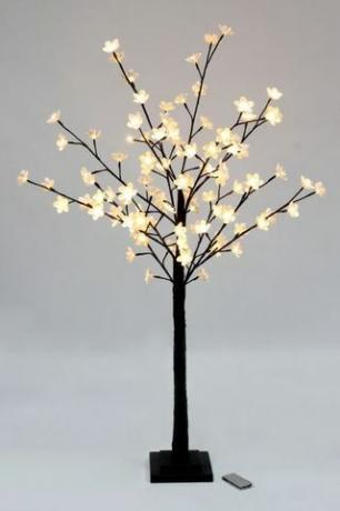 120 cm matinio balto žiedo daugiafunkcis „Led Blossom Tree“ su nuotolinio valdymo pultu