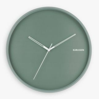 Karlsson Hue Silent Sweep metalinis sieninis laikrodis, 40 cm, žalias